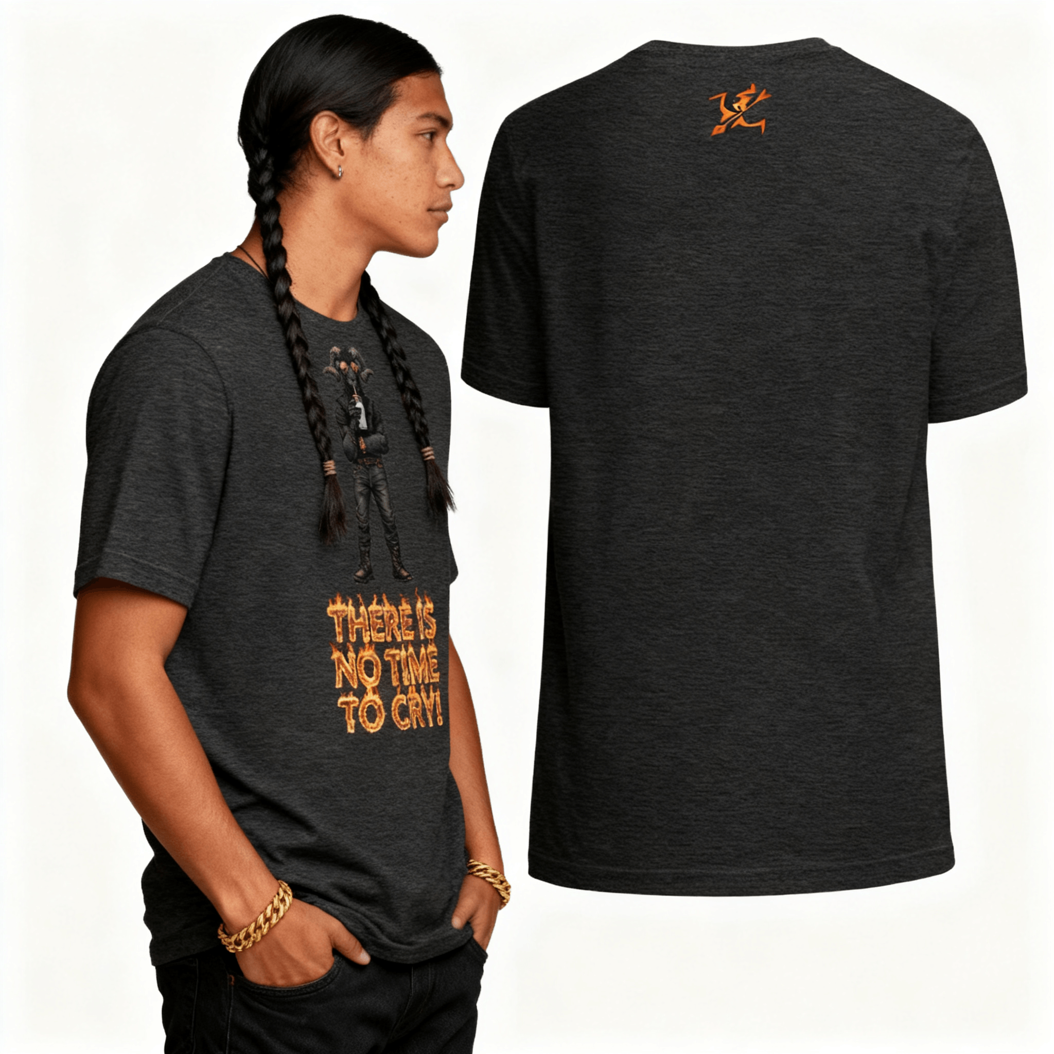 Burning Arrow Ram Graphic Tee - Men's Premium Cotton Shirt